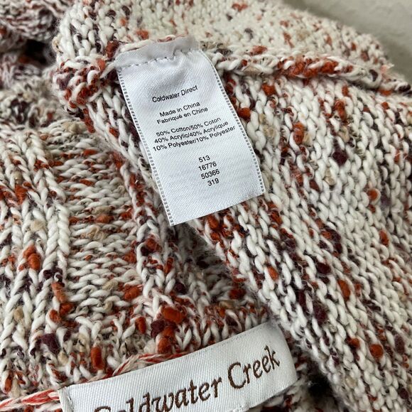 Coldwater Creek Long Line open front Cardigan women’s XL multicolor browns - Picture 4 of 11